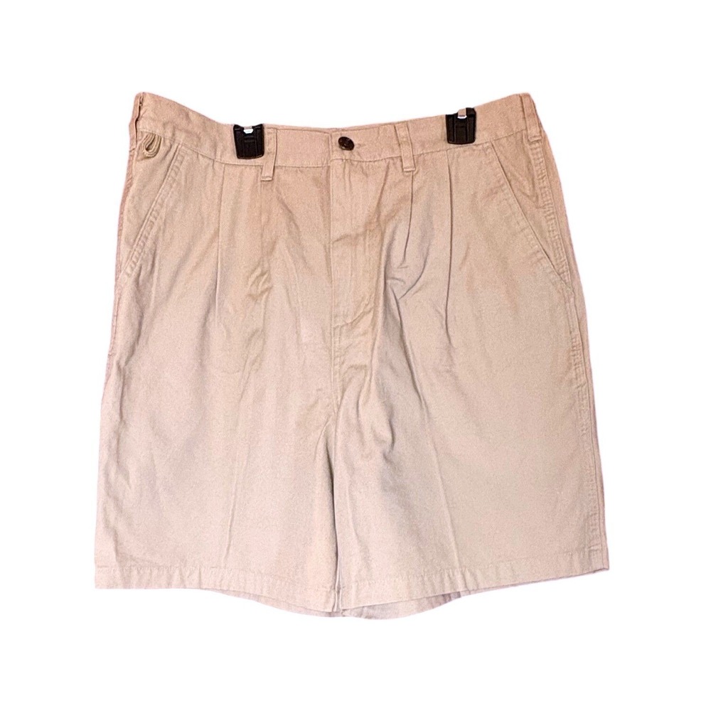 Magellan Sportswear Mens Khaki Pleated Cargo Shorts Size 32‎ Cotton Outdoor
